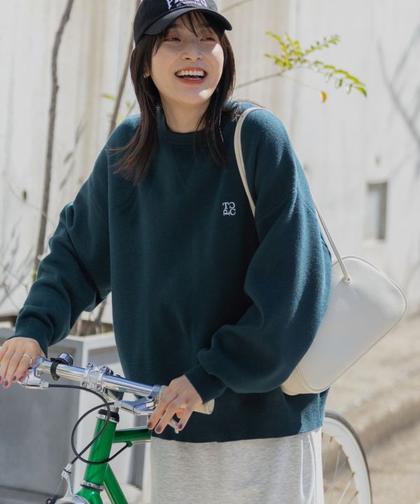 刺繡小logo針織衛衣 