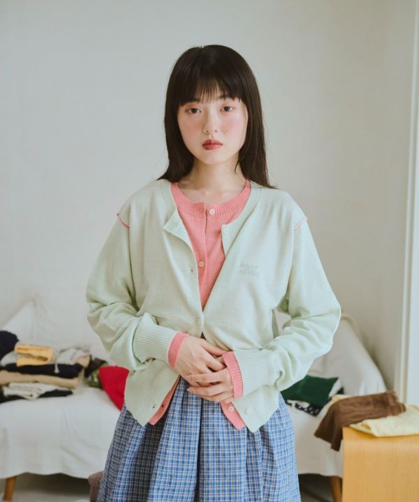 COMMON GULL PRODUCTS假兩件針織開衫 