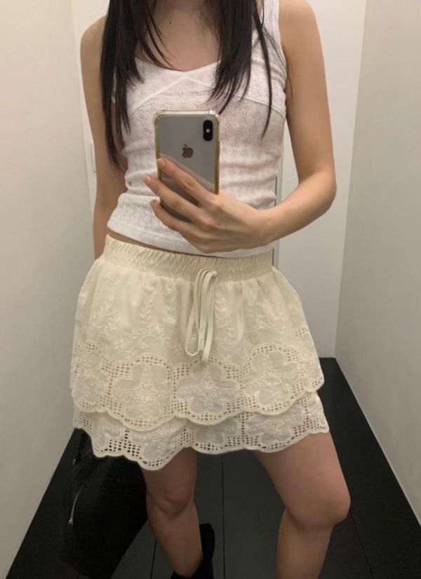 蕾絲澎澎短裙 