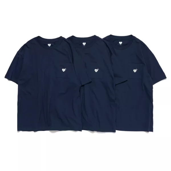 HUMAN MADE 3-PACK POCKET T-SHIRT SET 口袋素T三件組 