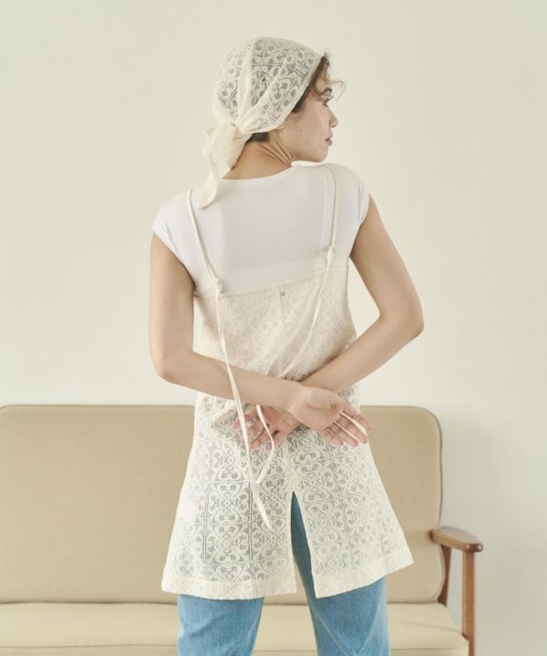 蕾絲長板背心套裝 