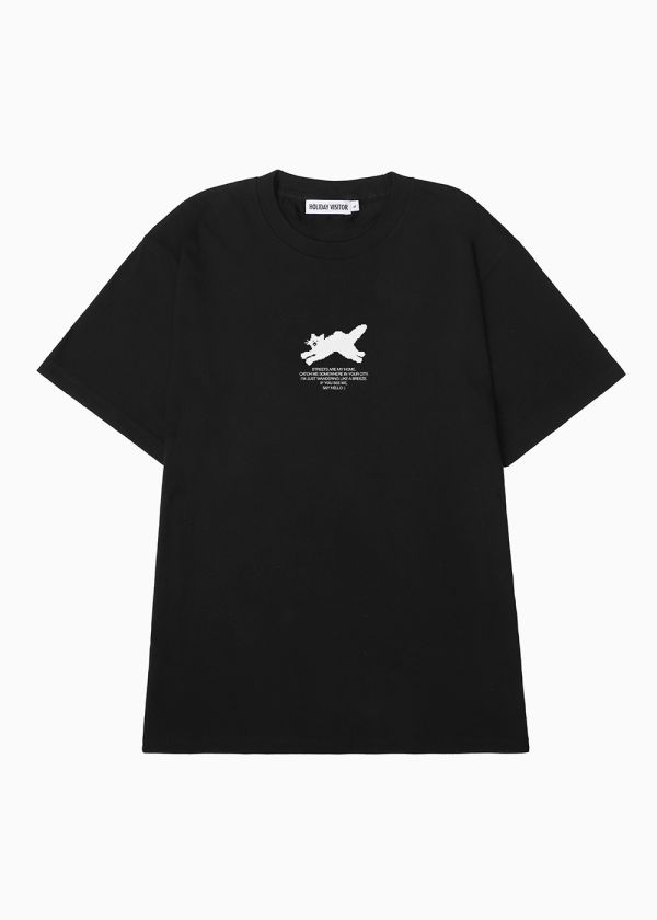炸毛小貓小logo短T 