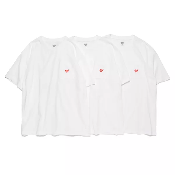 HUMAN MADE 3-PACK POCKET T-SHIRT SET 口袋素T三件組 