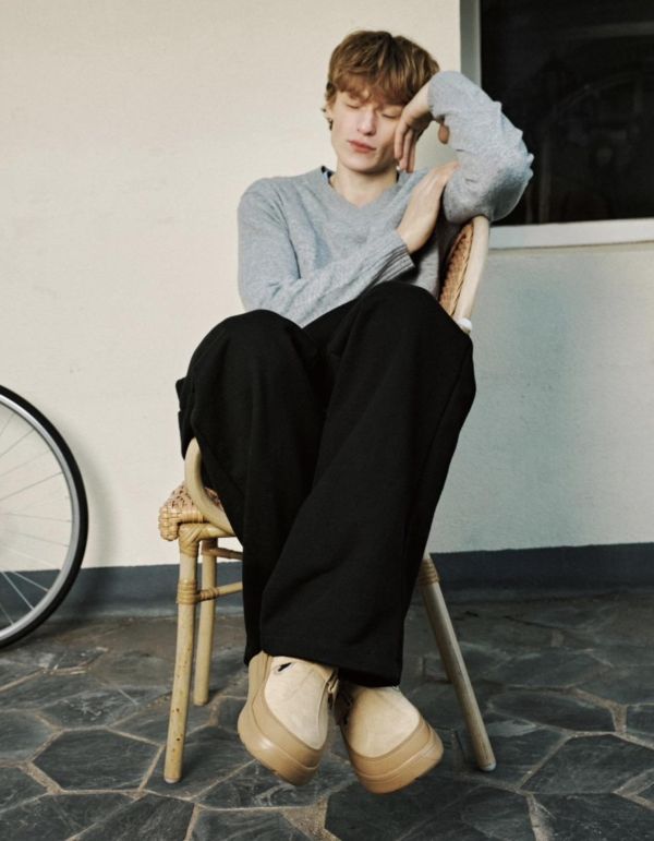 NEW BALANCE ROVER 麂皮厚底半拖鞋 