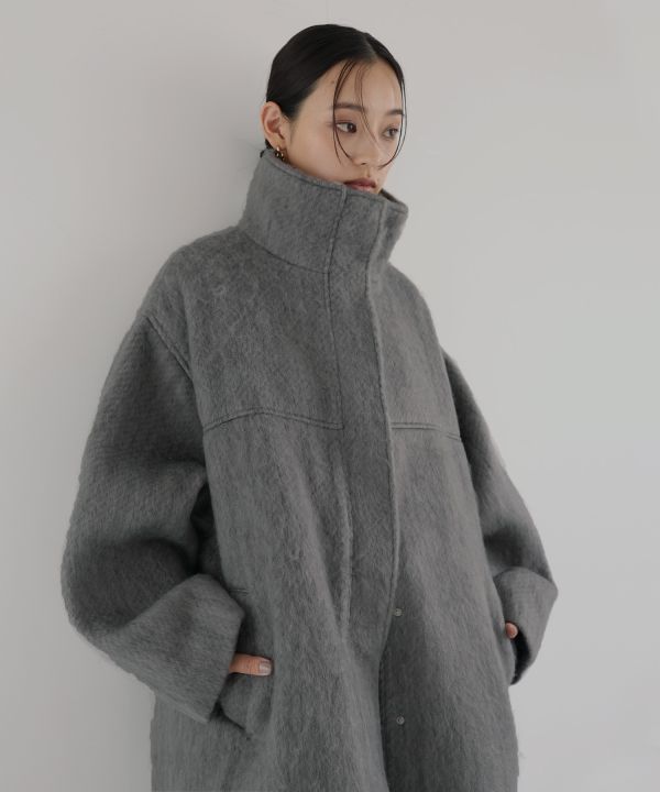 毛流感立領大衣 