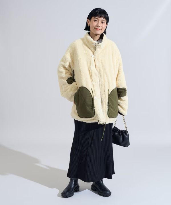 雙面斜紋棉布外套 