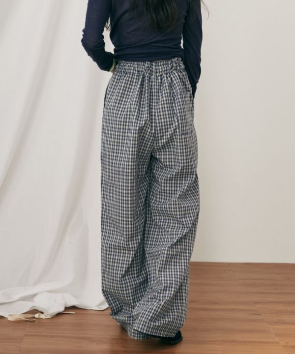 格紋休閒褲 