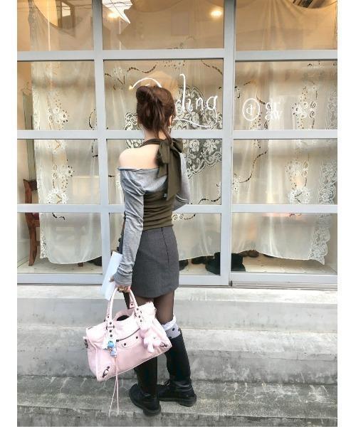 大蝴蝶結彈性背心 