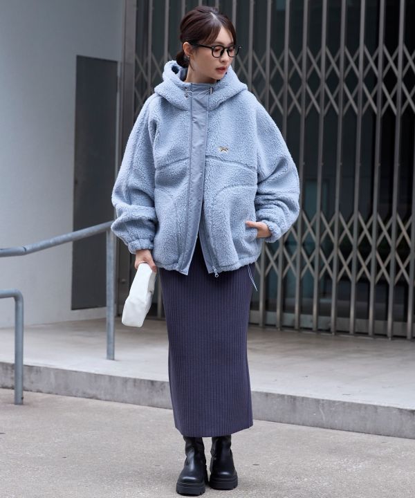 Penny's 狐狸刺繡抽繩毛毛外套 