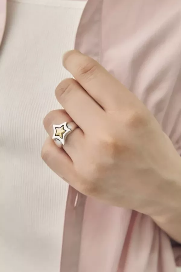 復古多層星形戒指 