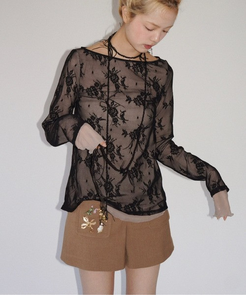 雙層蕾絲打底衣 