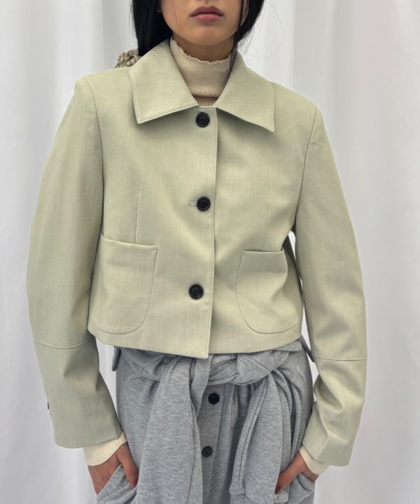 修身短版西裝外套 