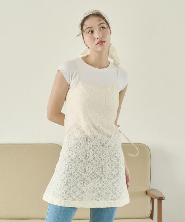 蕾絲長板背心套裝 