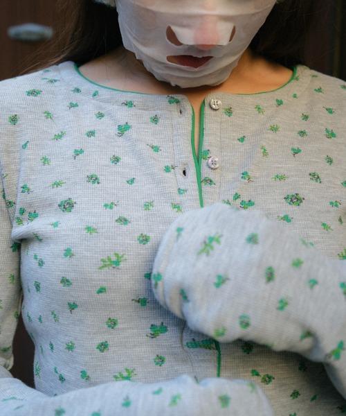 PAMM 小碎花排釦上衣(內含胸墊) 