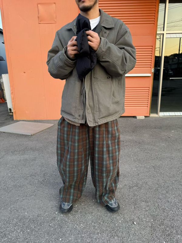 設計師檔口 格紋鬆緊氣球褲 