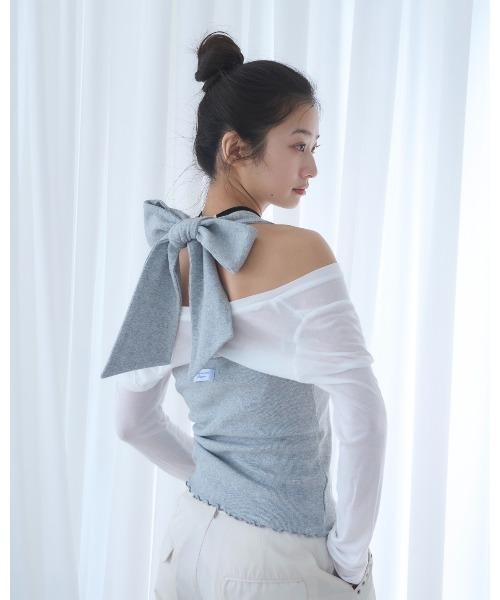 大蝴蝶結彈性背心 