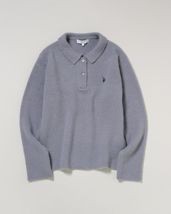 U.S. POLO ASSN 馬海毛針織polo衫 