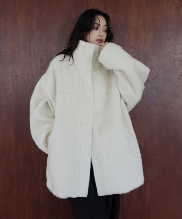 毛流感立領大衣 