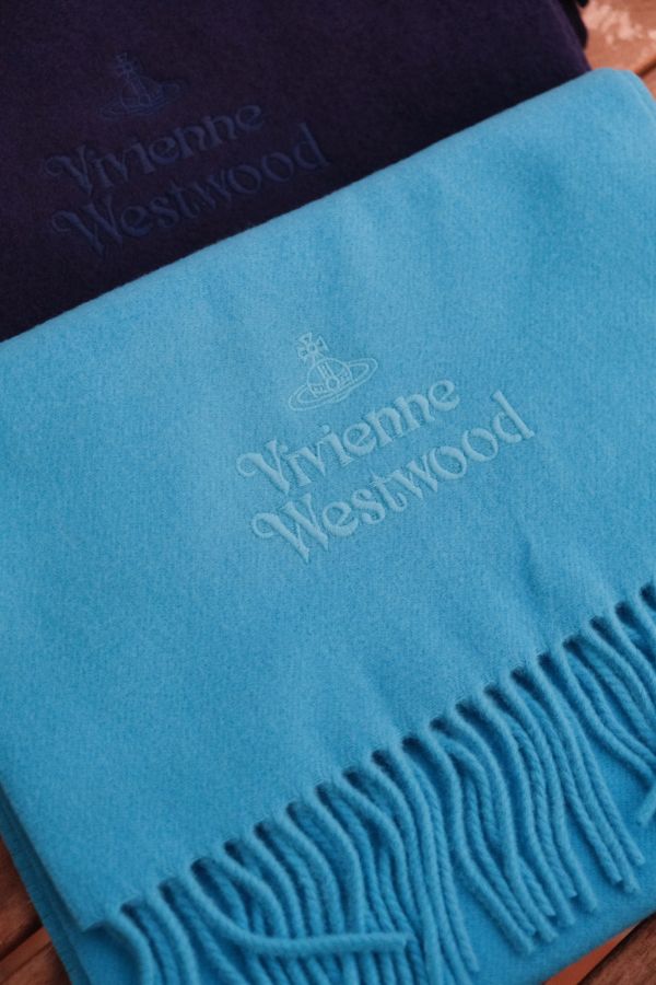 VIVIENNE WESTWOOD EMBROIDERED LOGO SCARF 