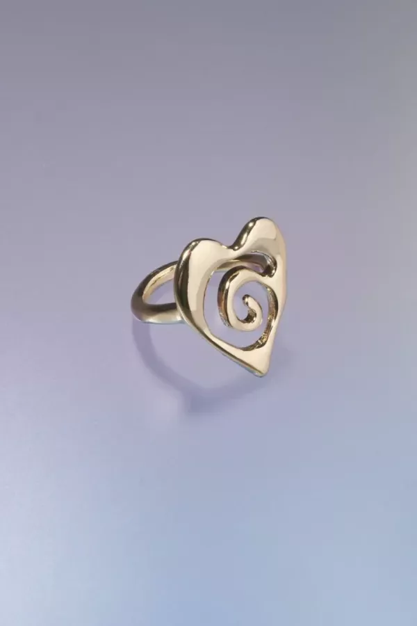 螺旋心形戒指 