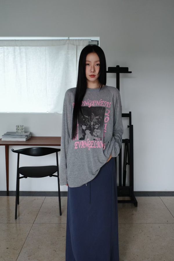 EVA 新世界福音戰士 印花微透薄長T 