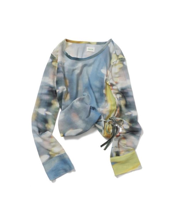 PAMM 暈染薄紗長袖上衣 