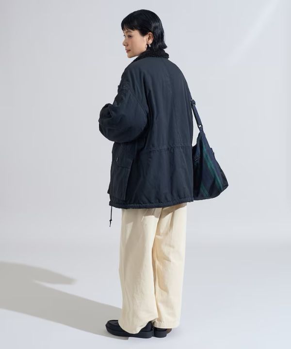 雙面斜紋棉布外套 