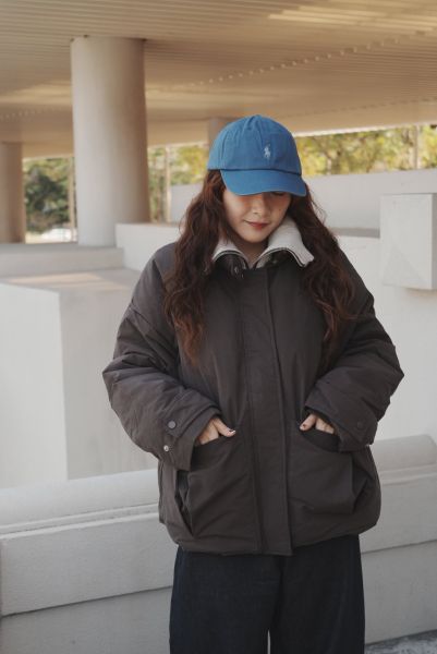 最後現貨！假兩件針織高領鴨絨外套 