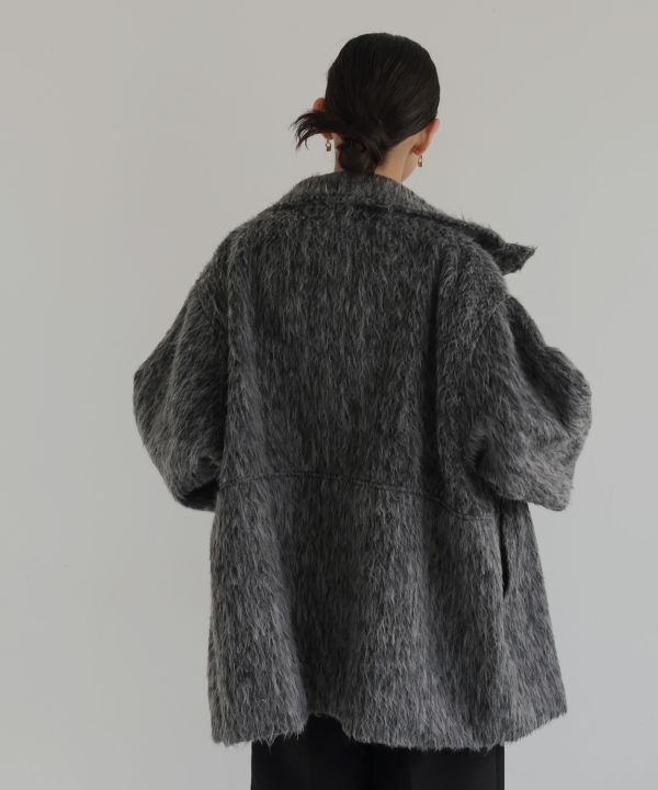 毛流感立領大衣 