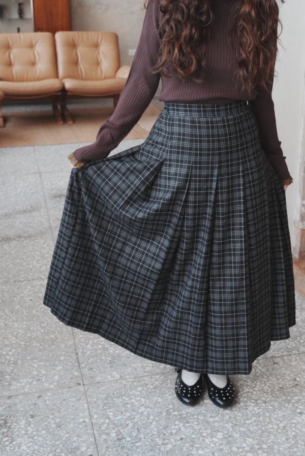 FREAK'S STORE 格子百褶長裙 