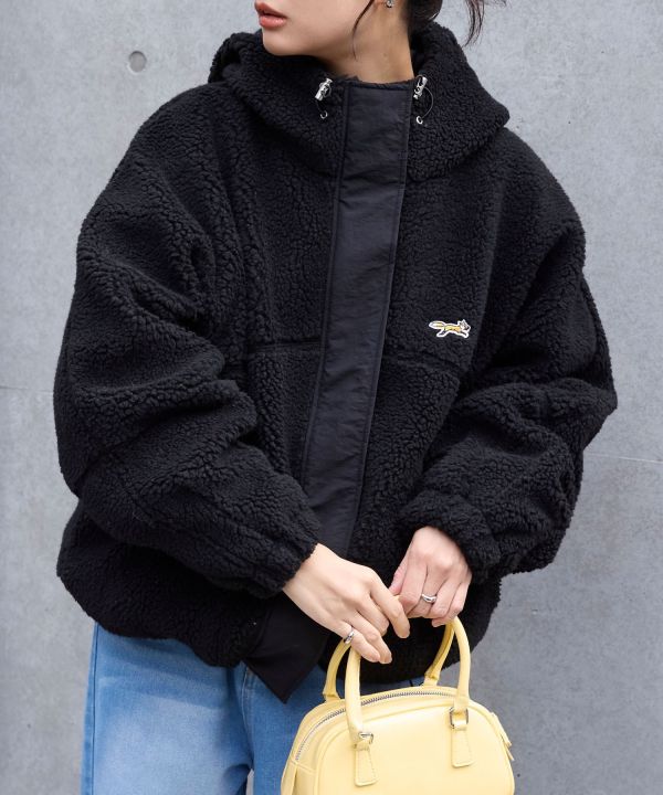 Penny's 狐狸刺繡抽繩毛毛外套 