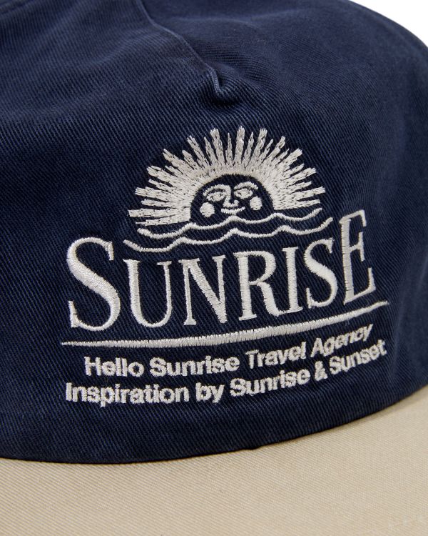 HELLO SUNRISE 特價款 五分割撞色扁嘴帽 