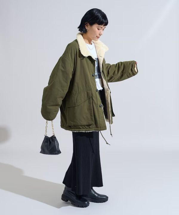 雙面斜紋棉布外套 