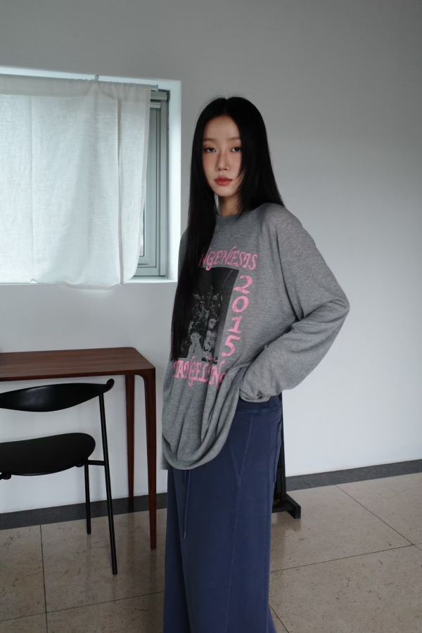 EVA 新世界福音戰士 印花微透薄長T 