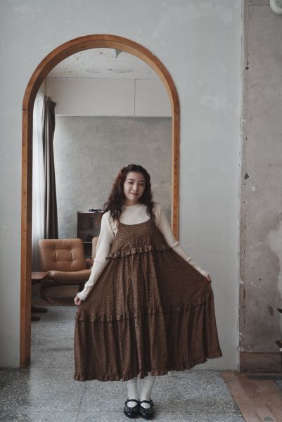 W Closet 豹紋蛋糕洋裝 