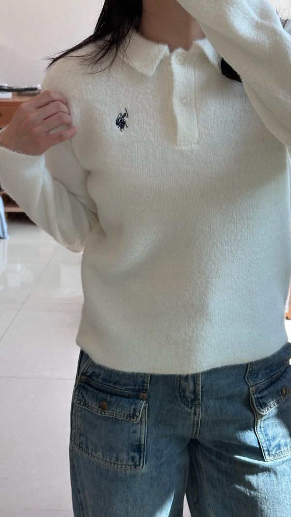 U.S. POLO ASSN 馬海毛針織polo衫 