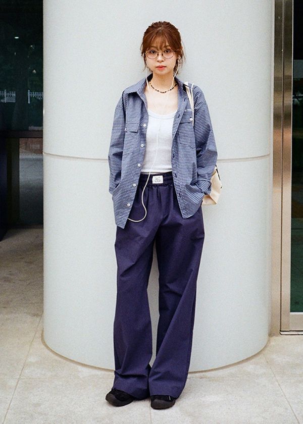 雙口袋男友襯衫 