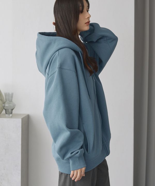 Penny's 狐狸刺繡超大拉鍊連帽外套 