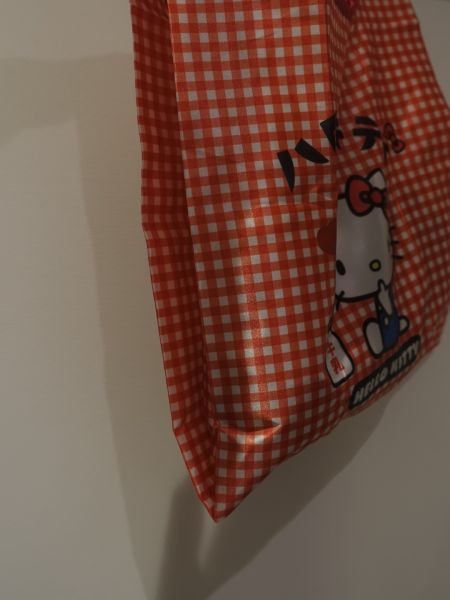 HELLO KITTY 格紋購物袋 