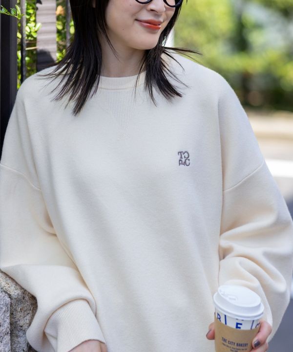 刺繡小logo針織衛衣 