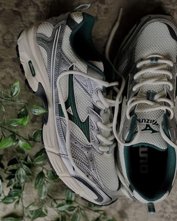 Mizuno MXR 灰銀/銀綠/米白銀（紅logo) 