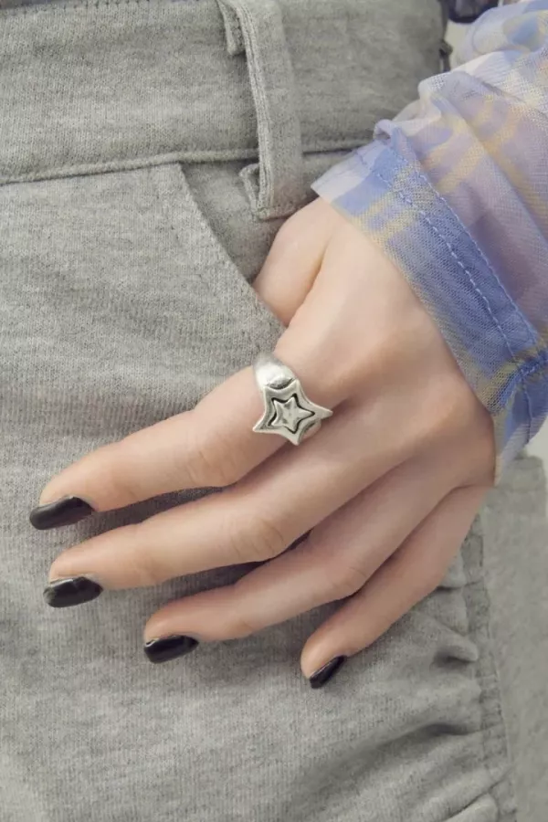 復古多層星形戒指 