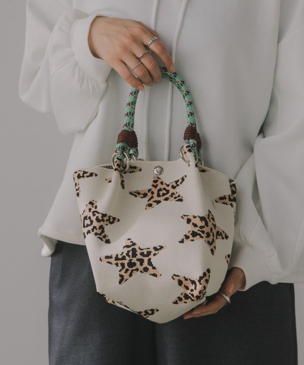 豹紋星星日常手提包 
