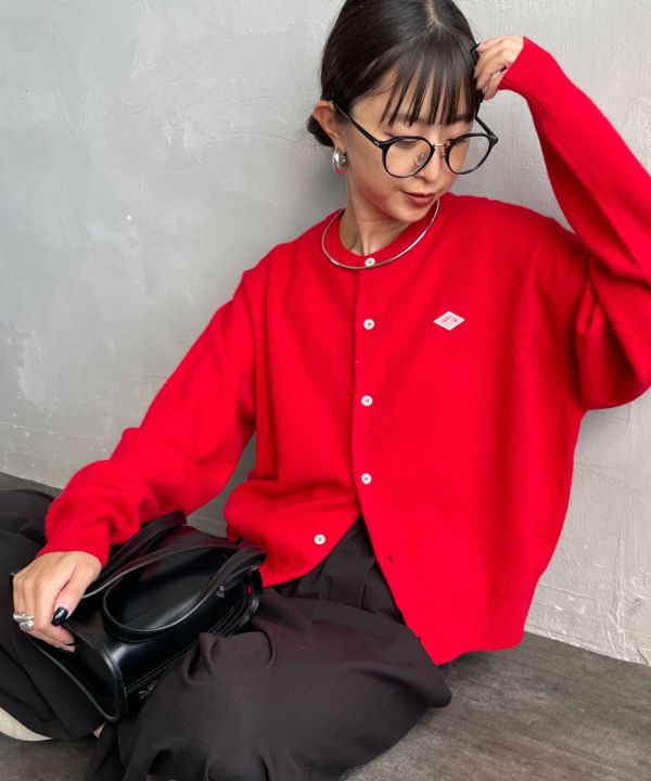 DANTON LAMBSWOOL CREW NECK KNIT CARDIGAN 羊毛圓領針織外套 