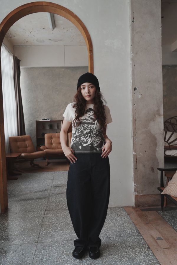 The King of Rock & Roll 貓王合身小短T 