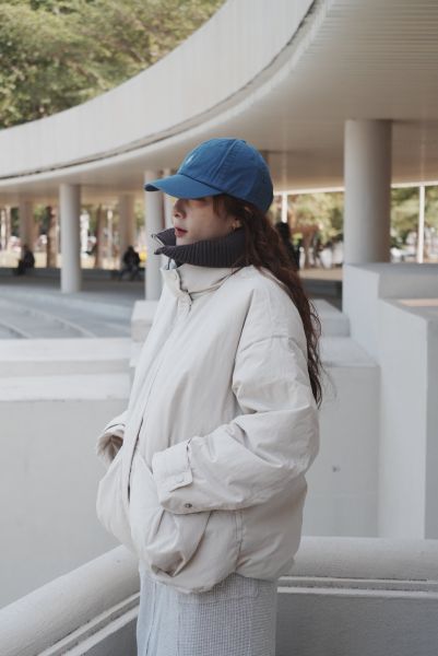 最後現貨！假兩件針織高領鴨絨外套 