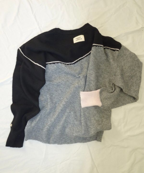 COMMON GULL PRODUCTS 拚色毛衣 
