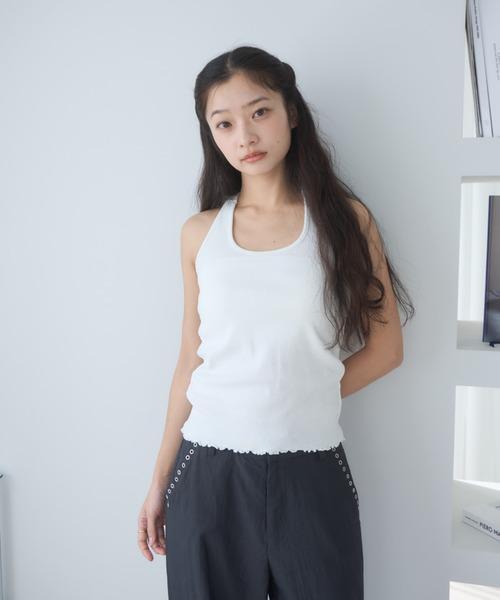 大蝴蝶結彈性背心 