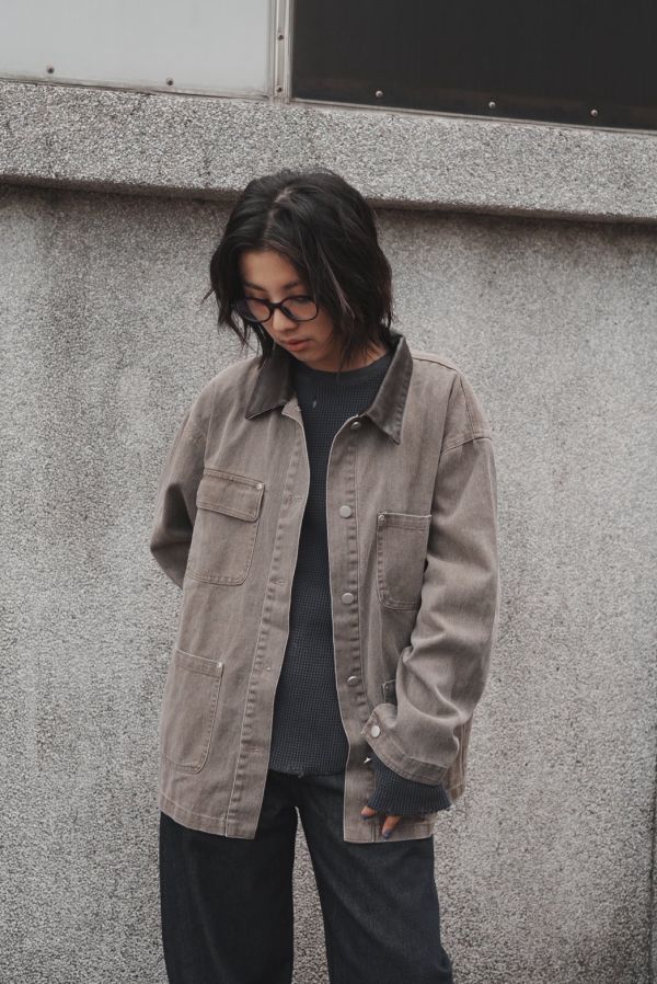 Barn Jacket 皮革翻領牛仔夾克 