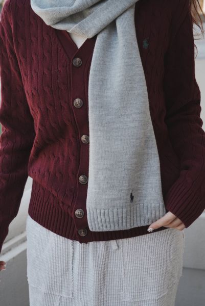 POLO RALPH LAUREN 大童羊毛圍巾 